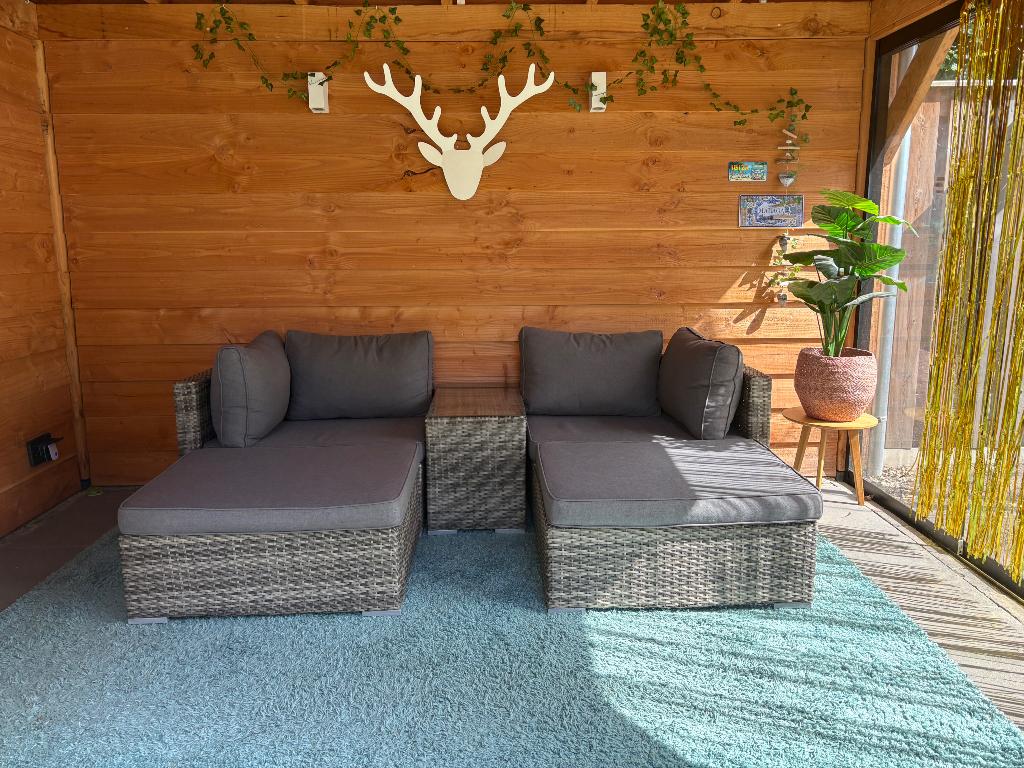 Loungeset antraciet, Ophalen, Kunststof, Gebruikt, Loungeset