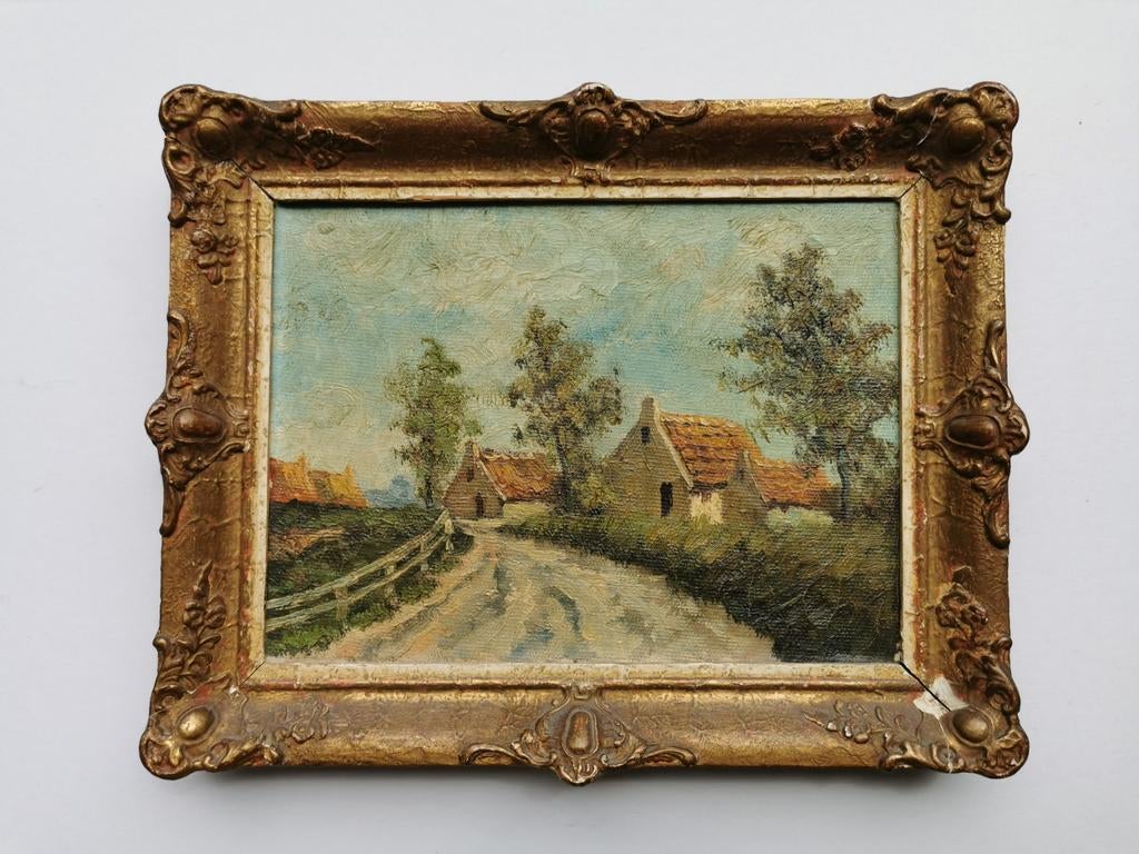 Schilderij duinlandschap zee Bergense school ?, Verzenden