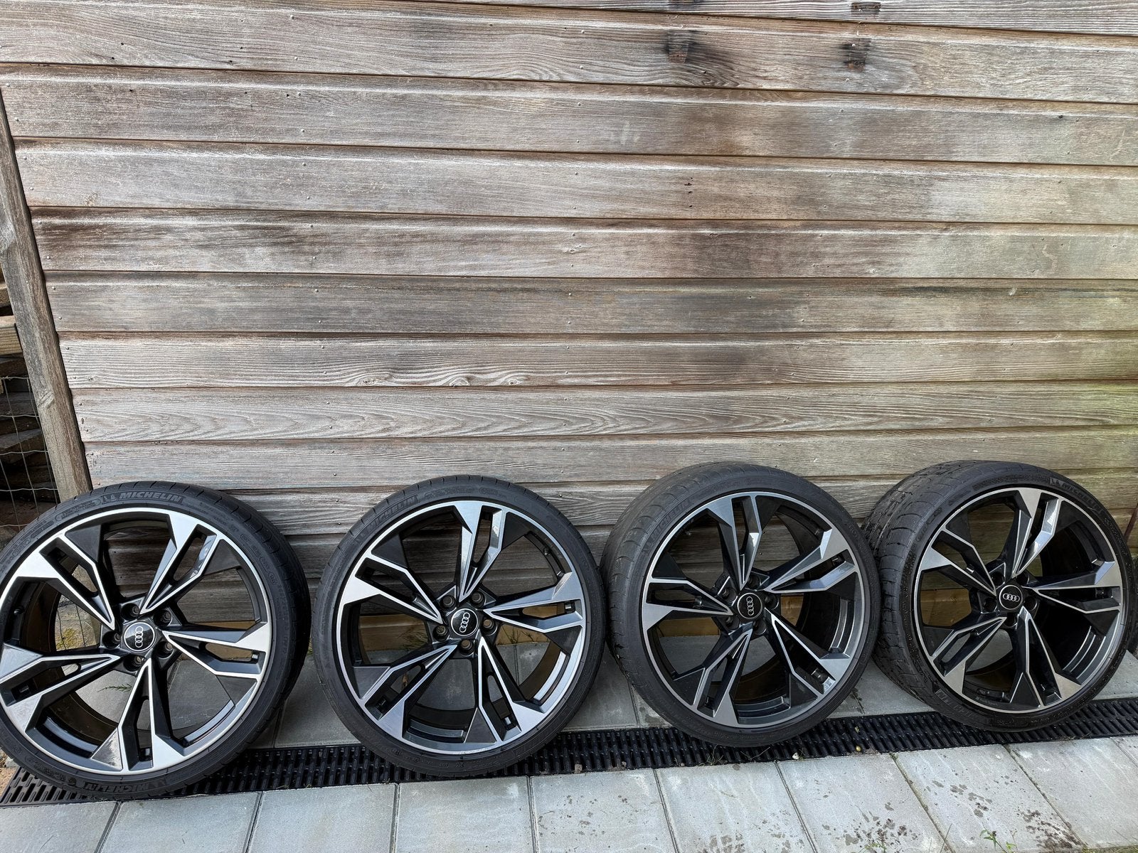 Originele Audi S5 A5 B9 Polygon velgen 20 inch, Ophalen, Gebruikt, 265 mm, Band(en)