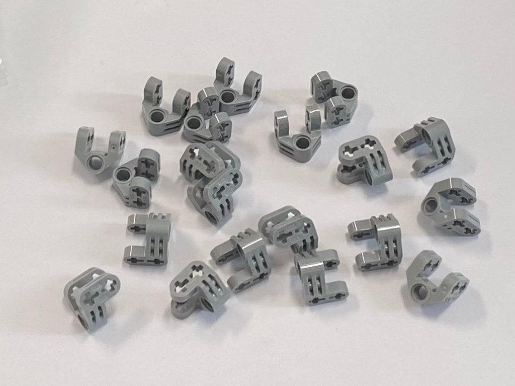 Partij 20x nieuwe licht grijze Lego axle en pin connector, Overige thema's, Lego, Nieuw, Ophalen of Verzenden