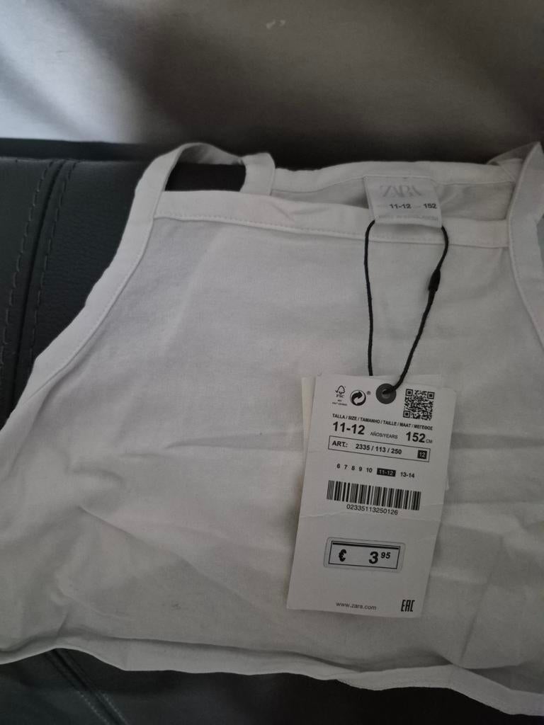 Nieuwe Zara witte top maat 152 (11-12 jaar), Ophalen of Verzenden, Nieuw, Zara, Meisje