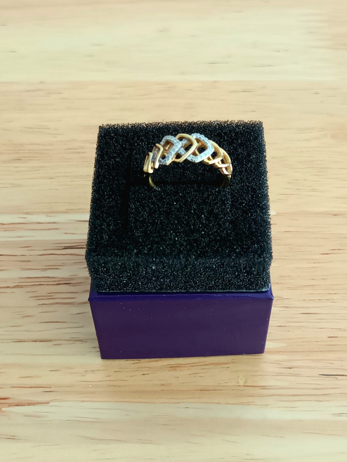 14k Gouden Ring met Diamantjes - Nieuw, Sieraden, Tassen en Uiterlijk, Ringen, Ophalen, Nieuw, Dame, Goud