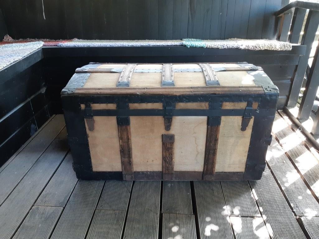 Antieke Reiskoffer / Kist - Vintage Decoratie, Gebruikt, 100 tot 150 cm, 50 tot 75 cm, 75 tot 100 cm