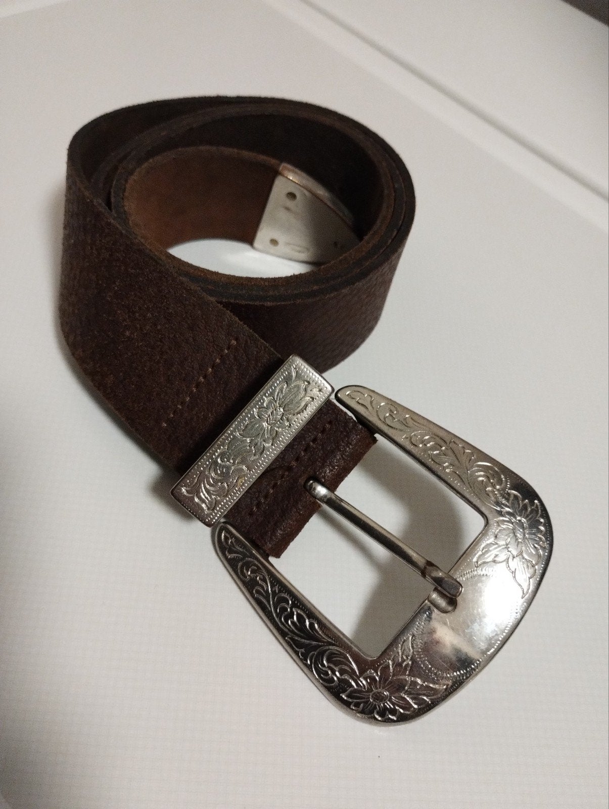 Vintage Italiaans leren riem Levi's stijl 103 cm, Kleding | Heren, Riemen en Ceinturen, Ophalen of Verzenden