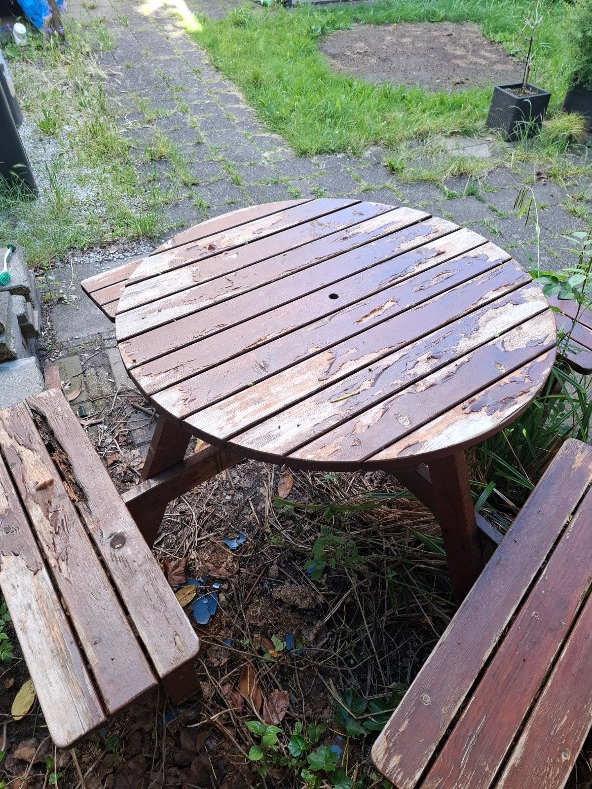 Houten picknicktafel, opknapper, Tuin en Terras, Picknicktafels, Ophalen of Verzenden