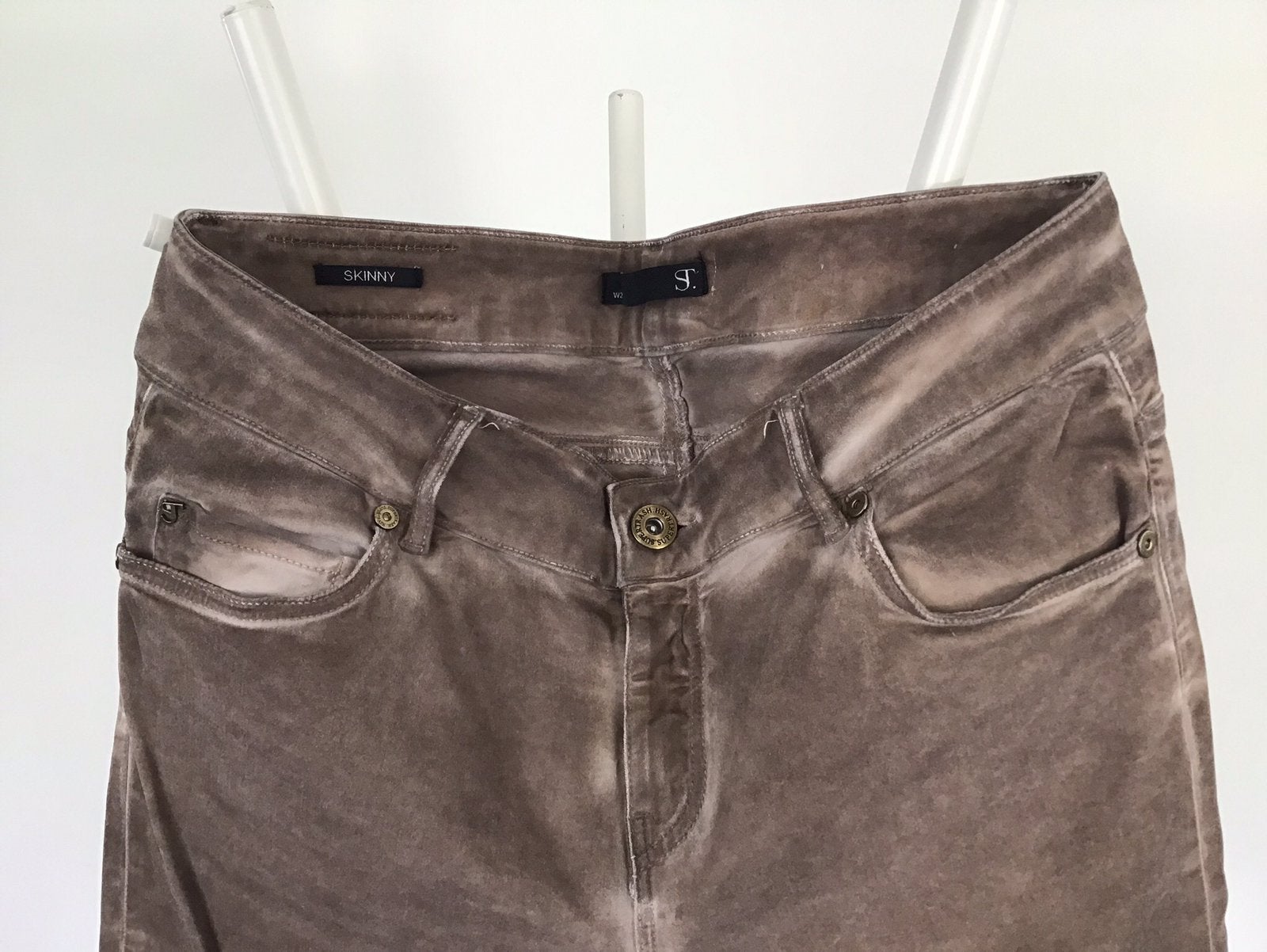 Bruine SuperTrash skinny broek, mt. W29, long, Overige kleuren, Super Trash, Ophalen of Verzenden, W28 - W29 (confectie 36)