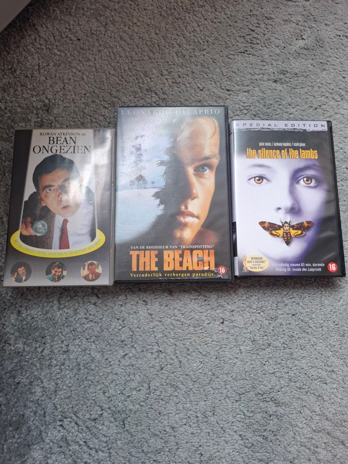 VHS-collectie: Bean, The Beach, The Silence of the Lambs, Vanaf 16 jaar, Ophalen, Gebruikt, Komedie
