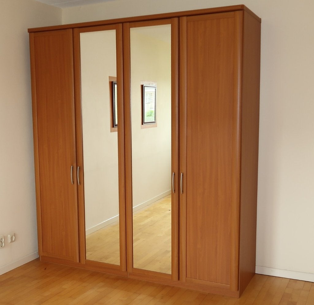 Kledingkast 2-delig, afm~198x220x60 cm (bxhxd), Met deur(en), Gebruikt, 200 cm of meer, 150 tot 200 cm