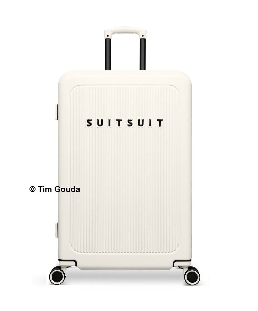✅ SUITSUIT Caretta Tofu White koffer 76 cm - NIEUW, Wieltjes, Hard kunststof, 45 tot 55 cm, Nieuw