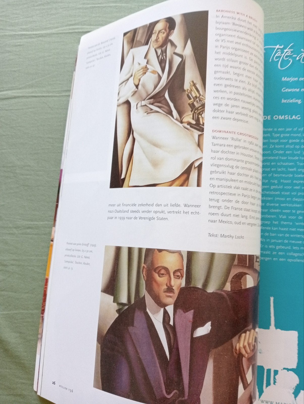 Atelier Magazine Jan/Feb 2012 - Tamara de Lempicka o.a, Ophalen of Verzenden, Gelezen, Overige onderwerpen, Henk van Kalken