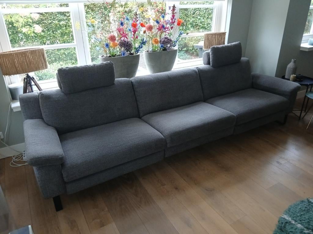 3 persoon Montel bank met relaxfunctie. Ook als 2 zits., Ophalen, Gebruikt, 75 tot 100 cm, Rechte bank