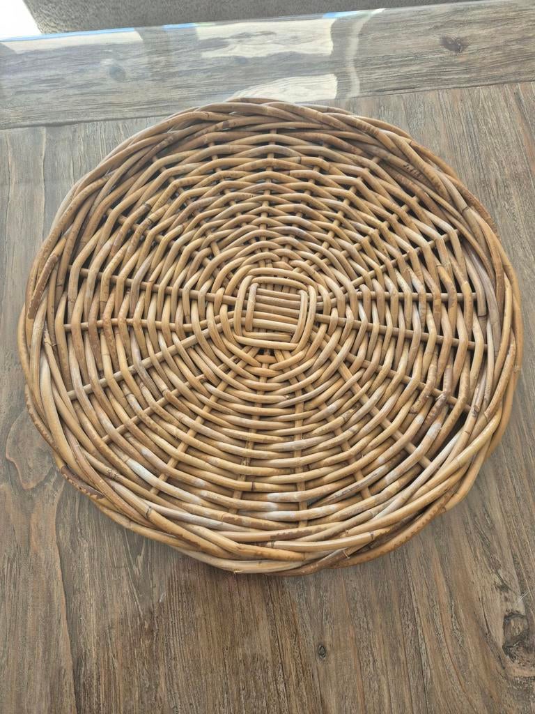 Rieten dienblad, Huis en Inrichting, Woonaccessoires | Dienbladen, Ophalen, Rechthoekig, Overige materialen