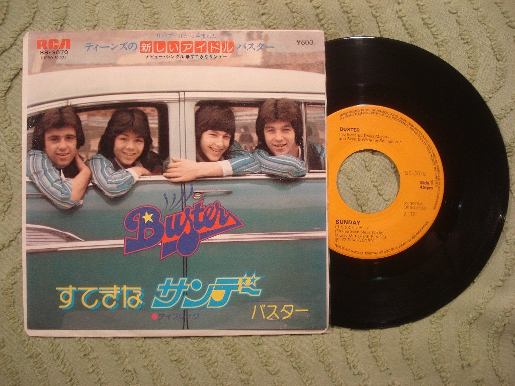 Buster 7" Vinyl Single: ‘Sunday’ (Japan), Ophalen of Verzenden, Zo goed als nieuw, Pop