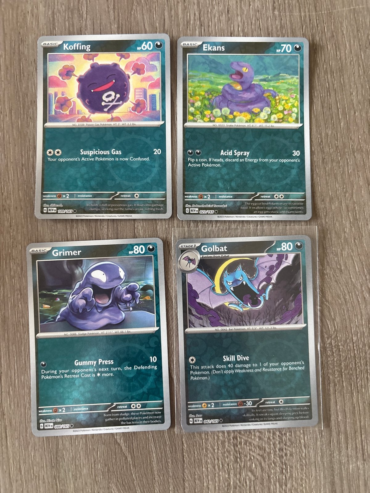 151 Serie Pokémon kaarten: Dark type reverse Holo, Ophalen of Verzenden, Zo goed als nieuw, Meerdere kaarten