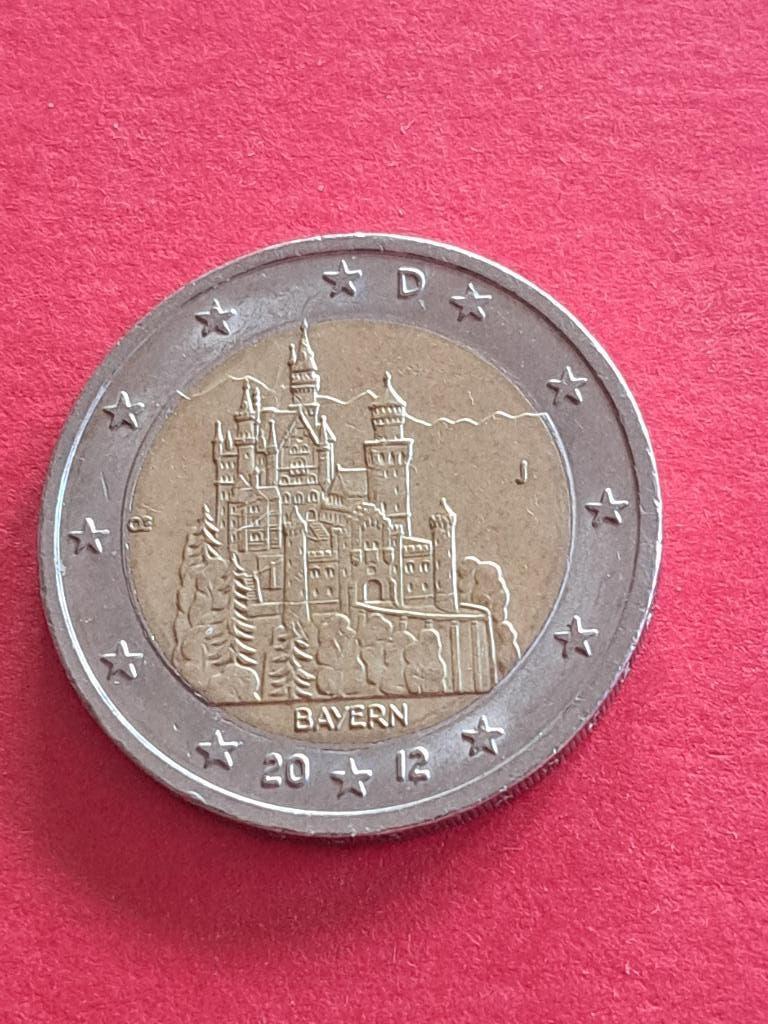 2012 J Duitsland 2 euro Bayern Hamburg, Postzegels en Munten, Munten | Europa | Euromunten, Verzenden, Duitsland, 2 euro, Losse munt