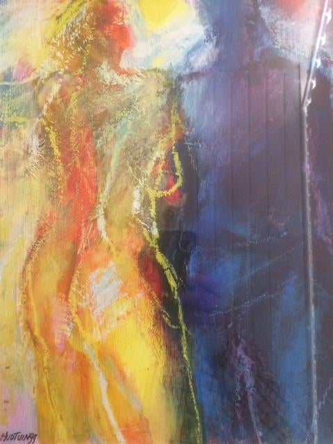 Modern kleurrijk schilderij, Antiek en Kunst, Ophalen