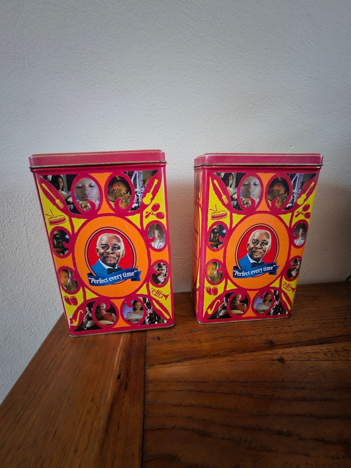 Set van 2 vintage Uncle Ben's rijstblikken (jaren 80), Verzamelen, Blikken, Ophalen of Verzenden, Gebruikt, Overige