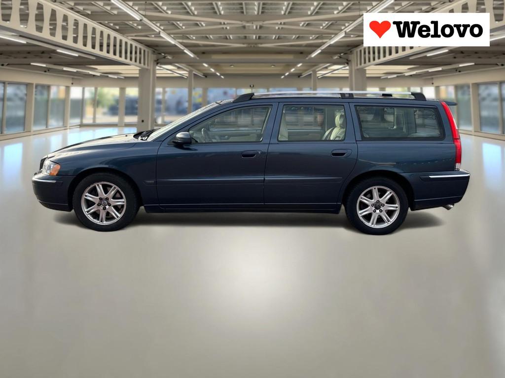 Volvo V70 2.5T Summum Schuifdak, electr. stoelen, distributi, Voorwielaandrijving, 1504 kg, Blauw, Leder en Stof