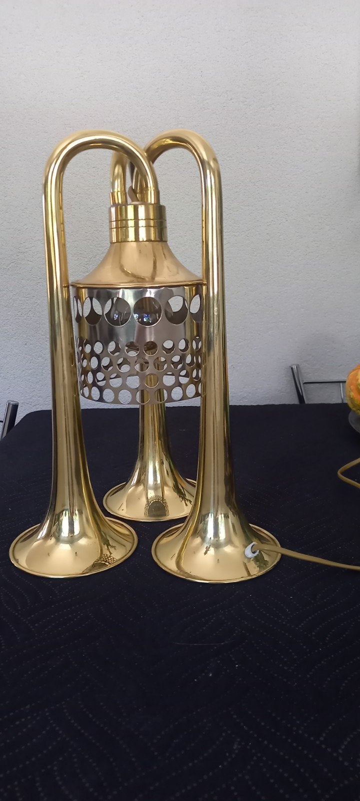 Trompetlamp . koperkleurig .Leuke muziekdecoratie, Muziek en Instrumenten, Blaasinstrumenten | Trompetten, Ophalen of Verzenden