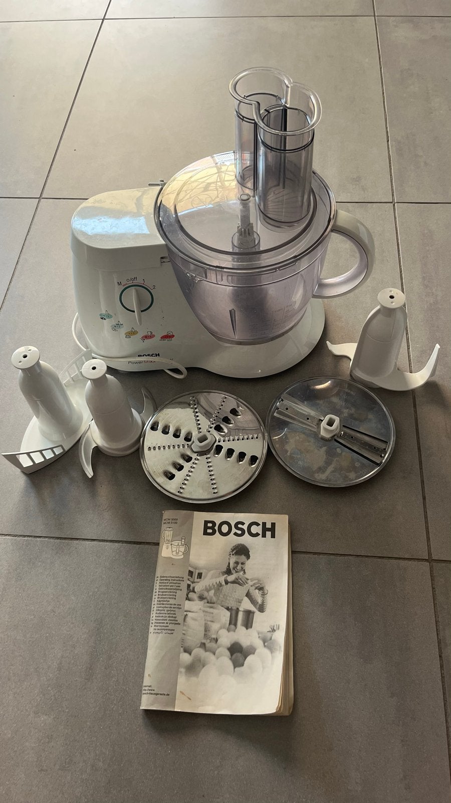 Bosch PowerMixx 700W Keukenmachine met Accessoires, 2 tot 3 liter, Ophalen of Verzenden, Gebruikt, 3 snelheden of meer