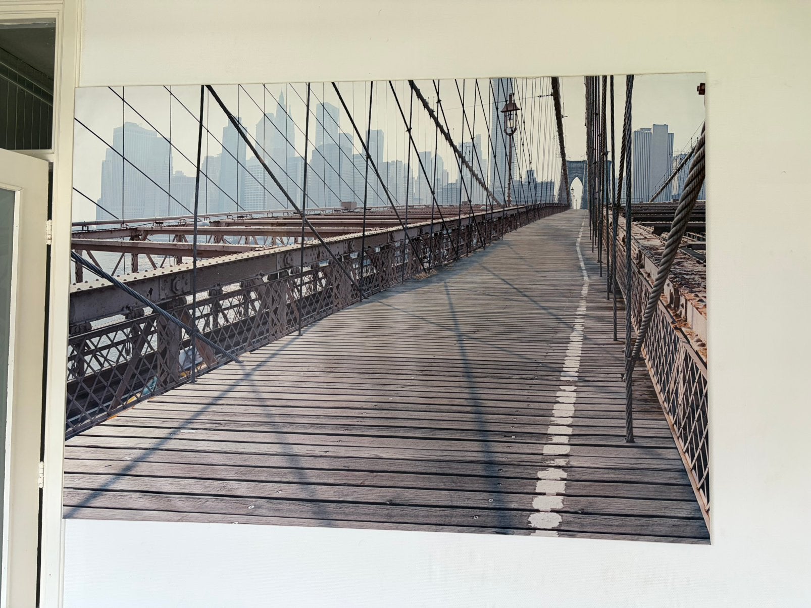 IKEA BJÖRKSTA canvas, 200  140 cm, Brooklyn Bridge New York, Ophalen of Verzenden