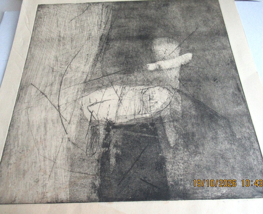 Ets Abstract, Antiek en Kunst, Mythologie, 35 cm, Ophalen of Verzenden, 36 cm