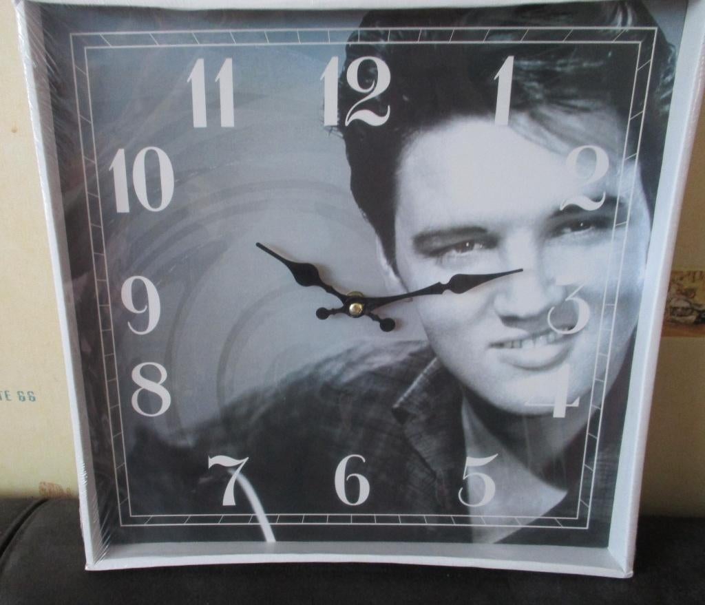 ELVIS PRESLEY - Mooie KLOK met Zwart/Wit afbeelding., Ophalen of Verzenden, Nieuw, Overige typen