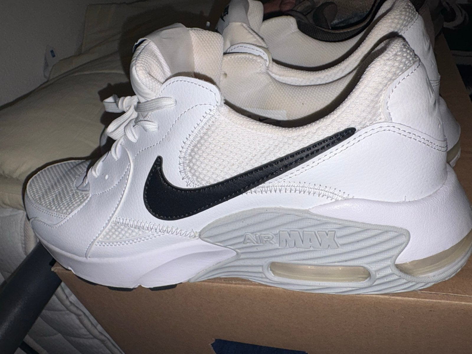 Nike Air Max Excee sneakers - Maat 46 - Wit/Zwart, Ophalen of Verzenden, Zo goed als nieuw, Wit, Sneakers of Gympen