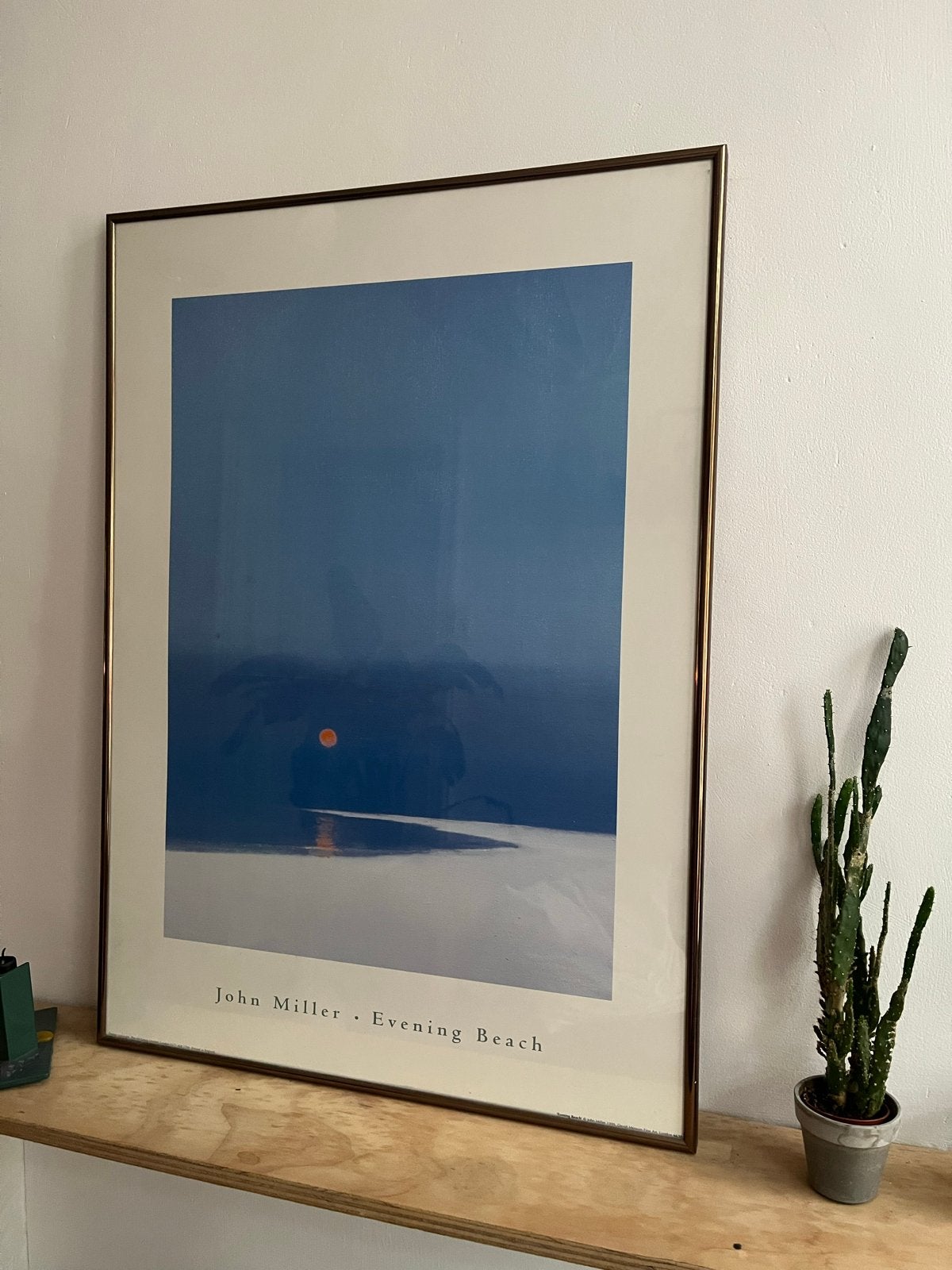 John Miller - Evening Beach poster in lijst 50x70 cm, Ophalen, 50 – 75, Gebruikt, Oorspronkelijke maker