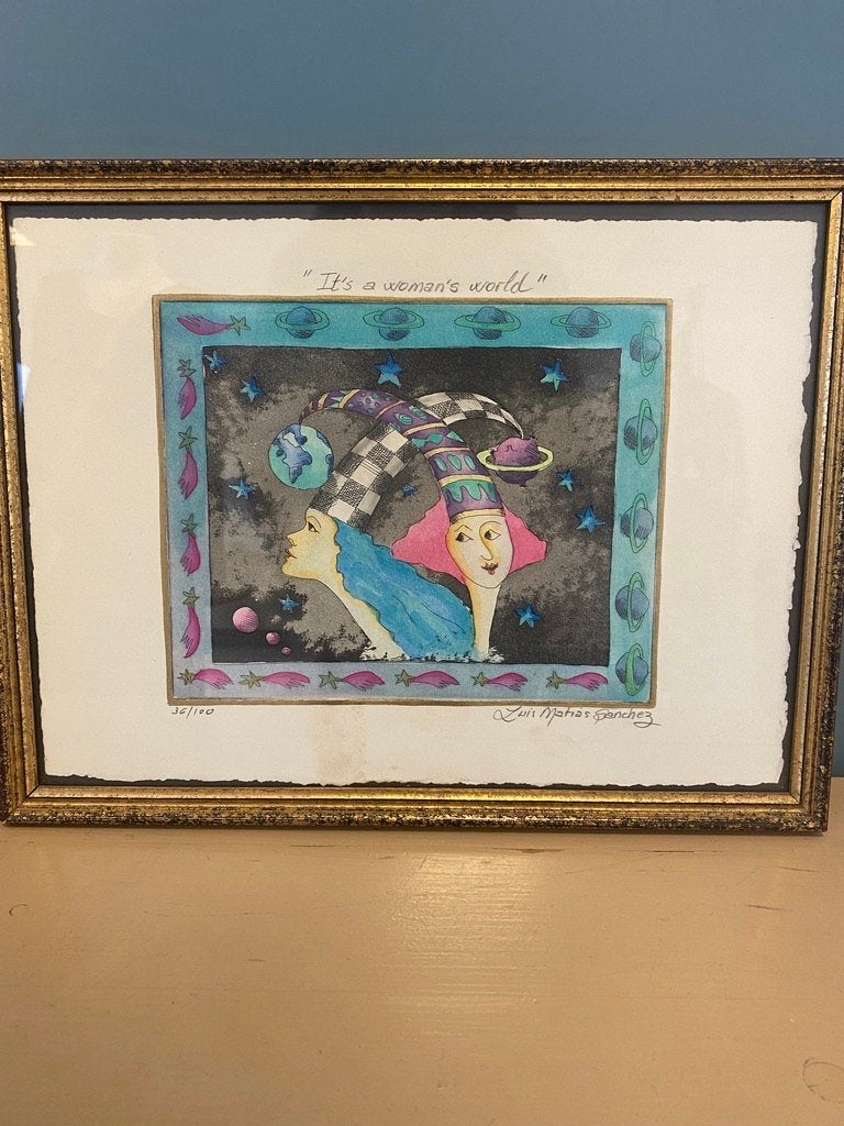 Louis Mtias Sauchen ets, Antiek en Kunst, Kunst | Etsen en Gravures, Ingelijst, Ets, Cartografie, 33 cm