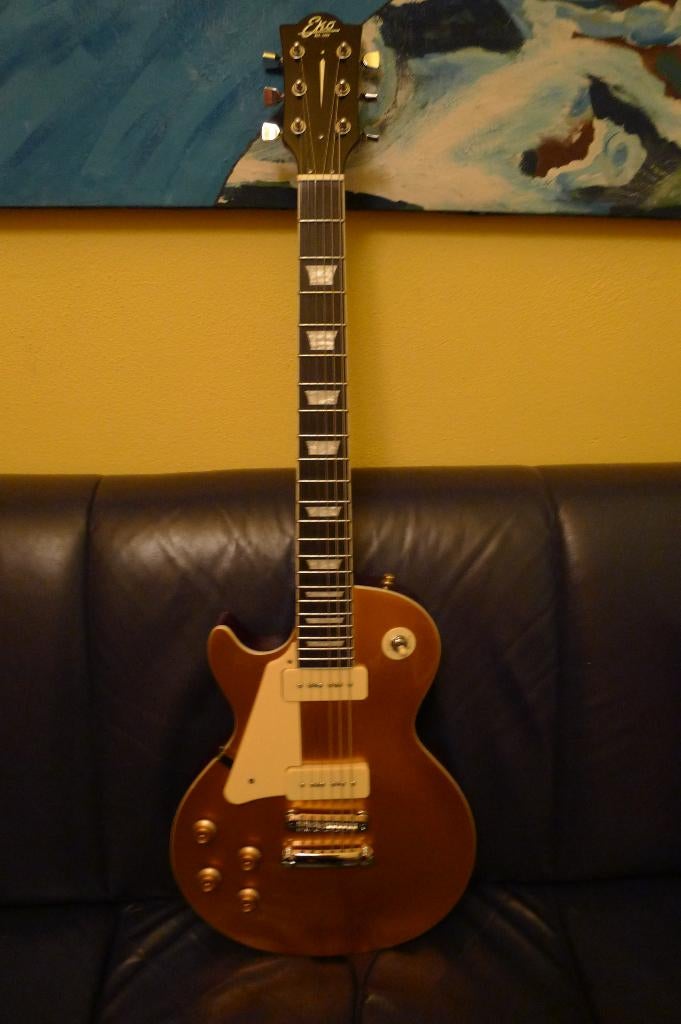 EKO Les Paul Goldtop (linkshandig), Muziek en Instrumenten, Ophalen of Verzenden, Gebruikt, Solid body, Overige merken