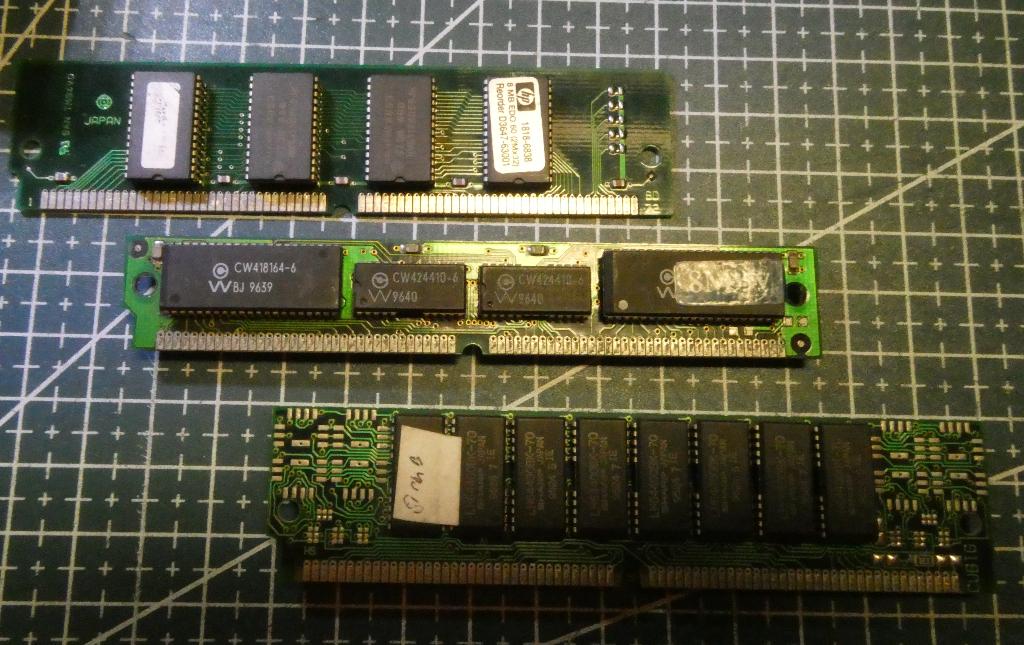 set 3x 72 Pins 8Mb retro vintage ram modules bankjes, Overige soorten, Ophalen of Verzenden, Desktop, Gebruikt