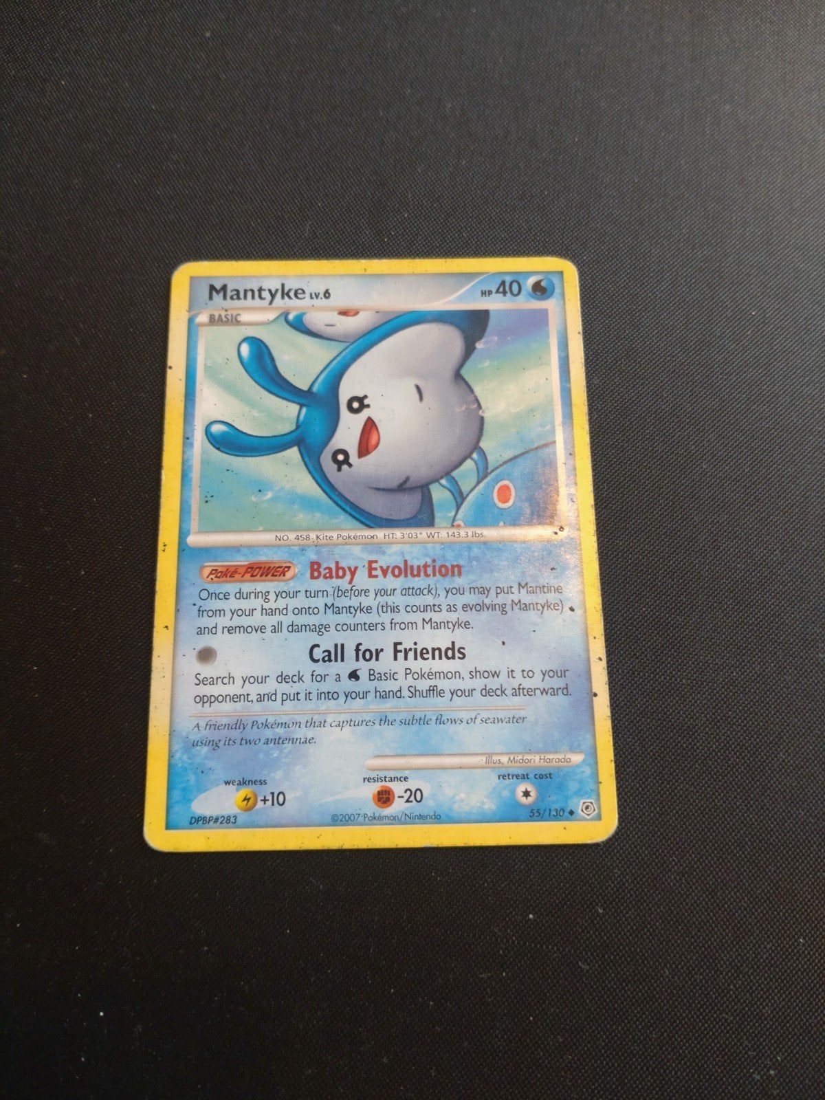 Mantyke Lv.6 (DP 55)
Diamond & Pearl Pokémon, Verzenden, Gebruikt, Losse kaart
