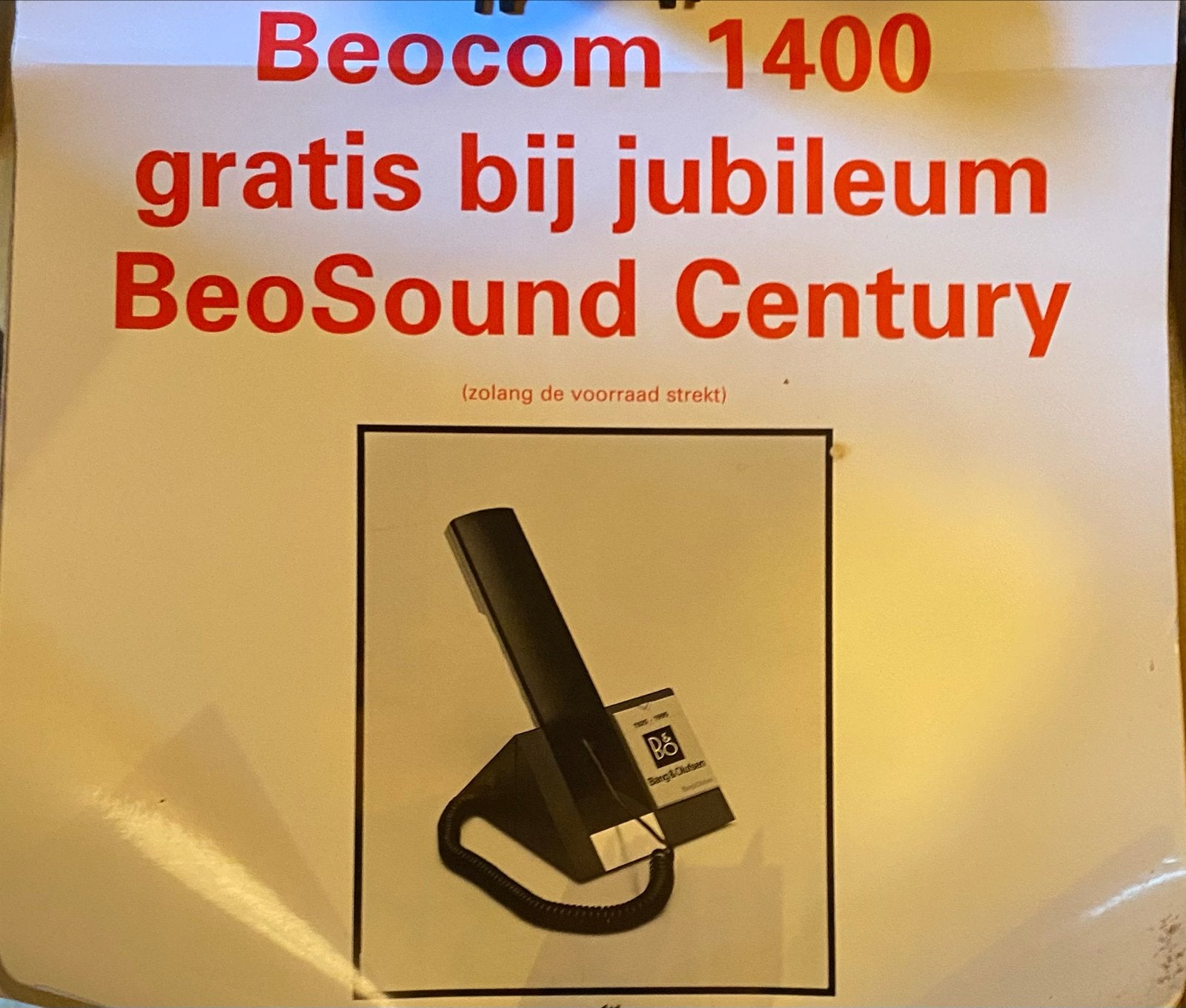 Vintage Bang & Olufsen etalage raamstickers, Ophalen of Verzenden, Gebruikt