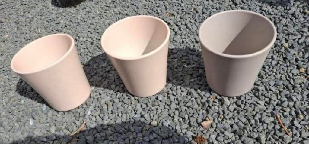 Bloempotten 1x gebruikt teab vandaag, Tuin en Terras, Rond, Ophalen of Verzenden, Zo goed als nieuw, Aardewerk