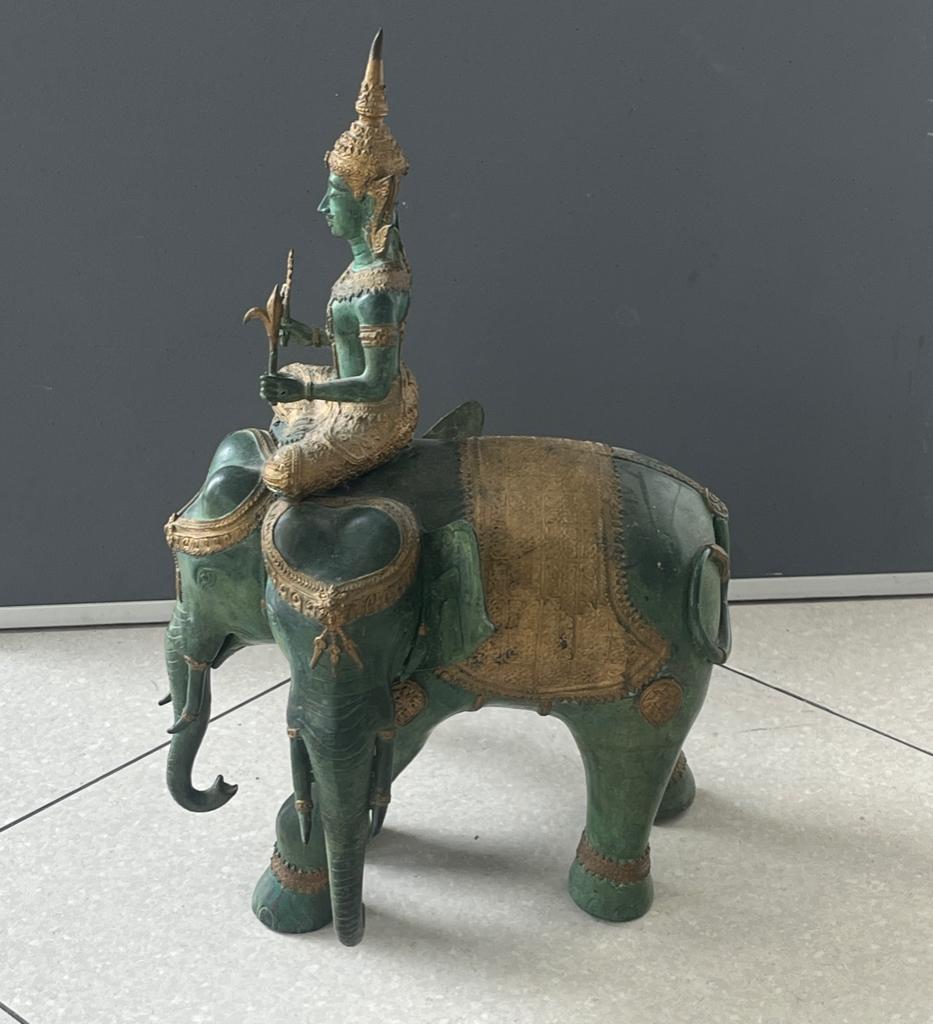 Thais berijder van Ganesha driekoppige olifant, Antiek en Kunst, Ophalen of Verzenden