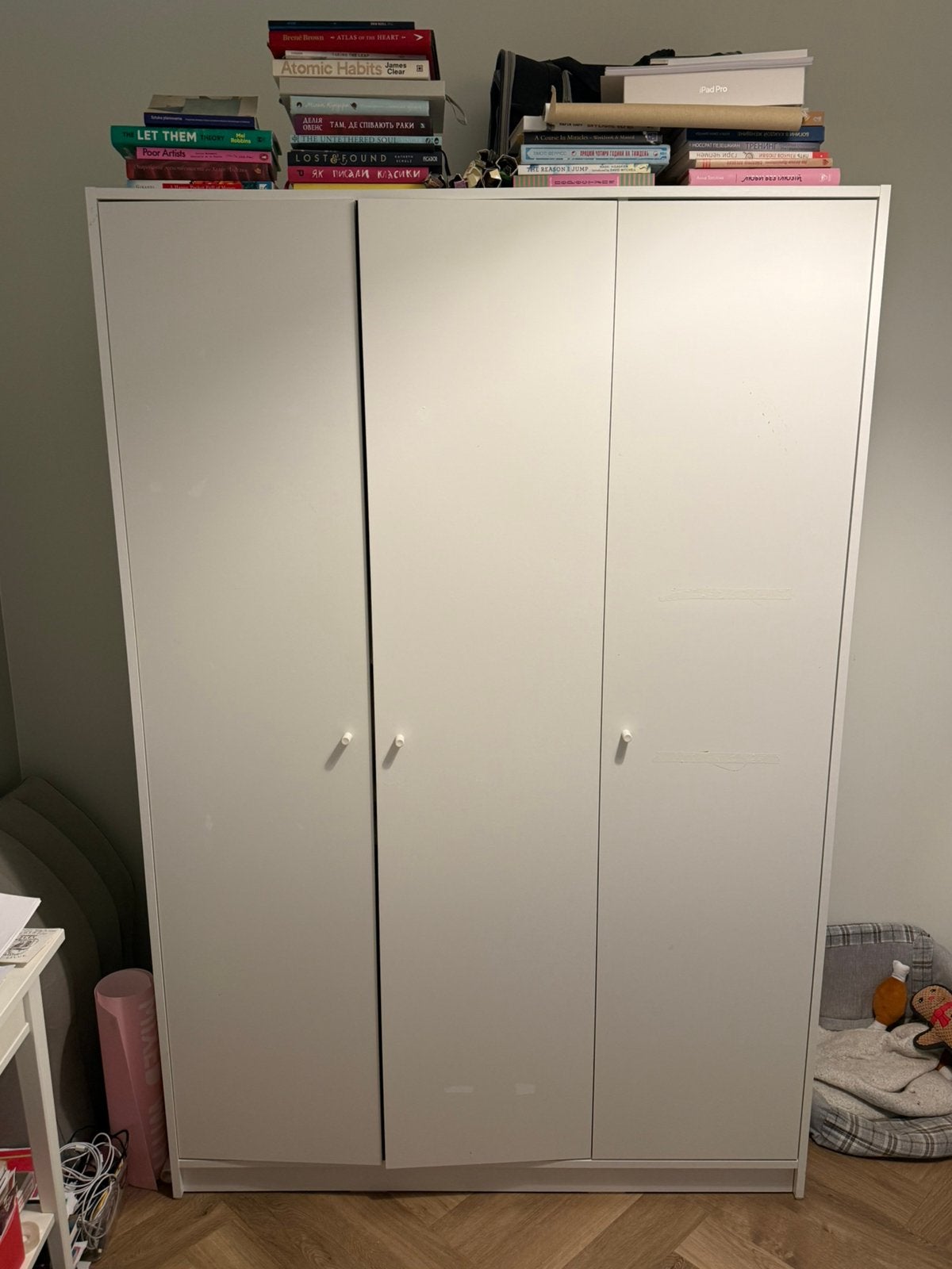 IKEA KLEPPSTAD kledingkast 3 deuren – wit, Ophalen, Gebruikt, 100 tot 150 cm, 150 tot 200 cm