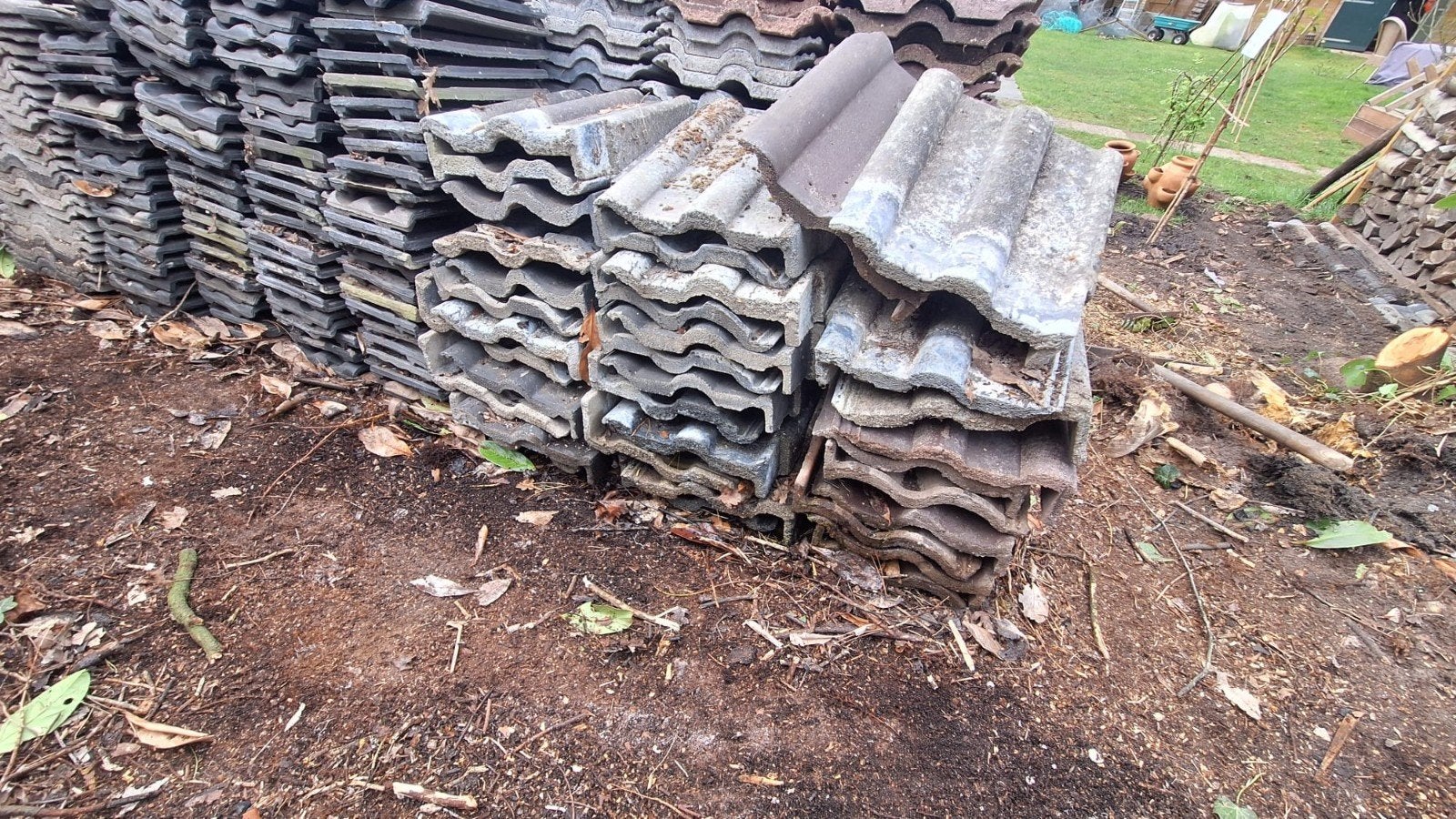 Hollandse dakpannen/sneldekkers - ca. 450 stuks, Gebruikt, Steen of Klei, Ophalen of Verzenden, 15 m² of meer