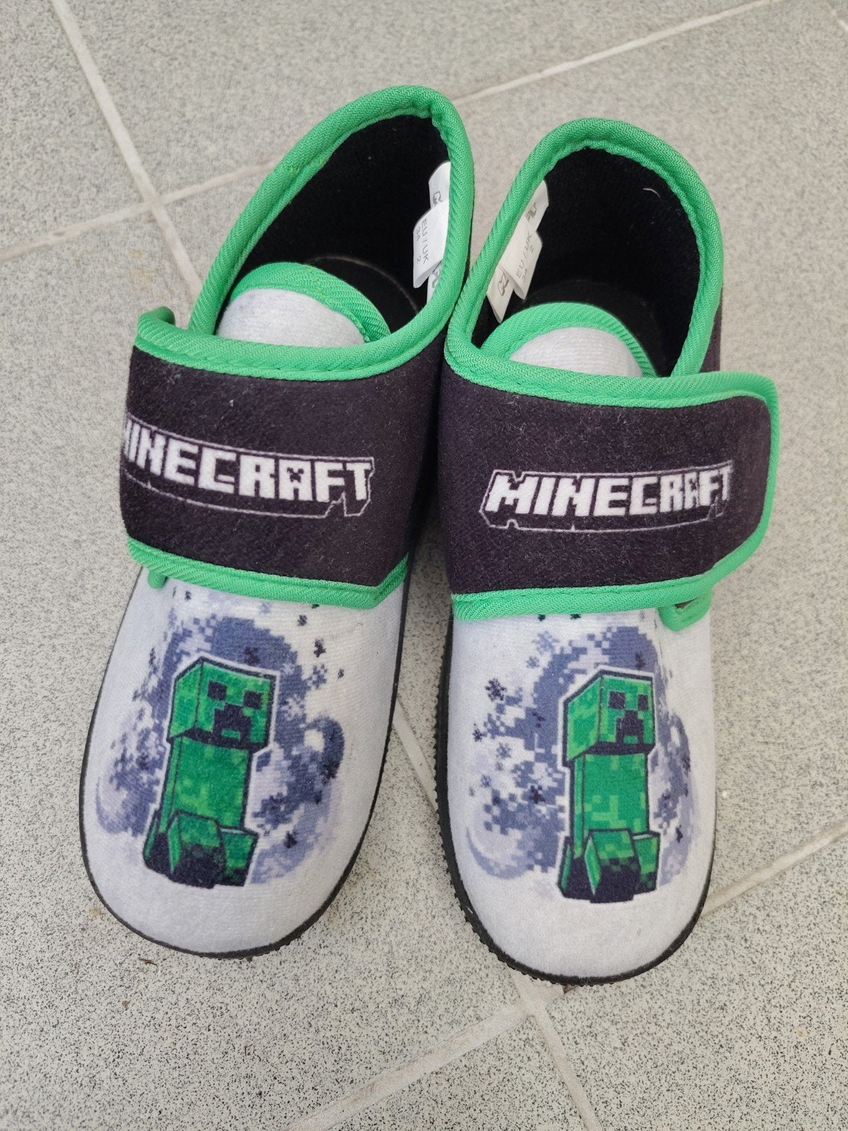 Minecraft sloffen maat 34, Ophalen, Gebruikt, Jongen of Meisje, Overige typen