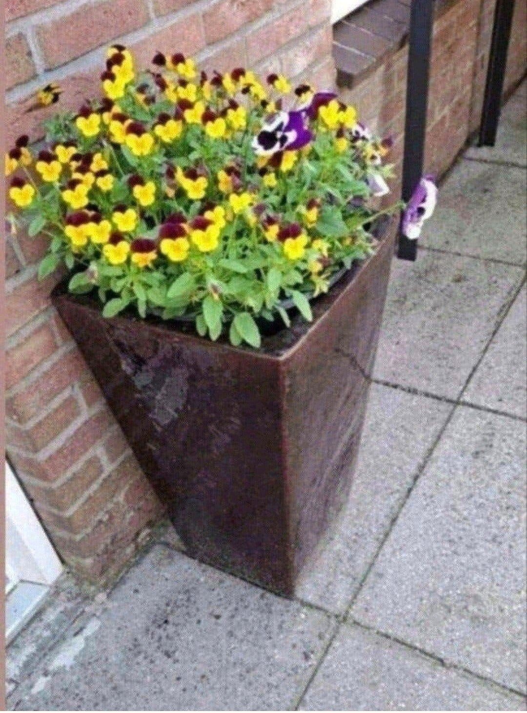 Mooie set bloempotten voor binnen, Tuin en Terras, Gebruikt, Vierkant, Binnen, Aardewerk