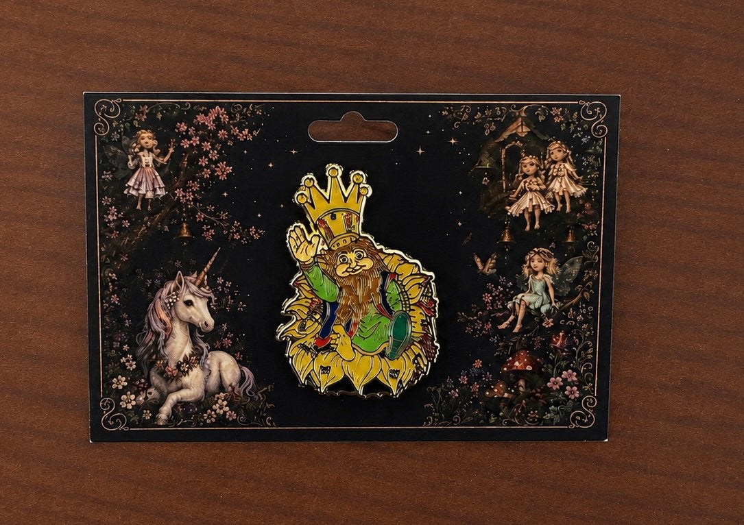 Efteling koning Oberon fan made pin, Ophalen of Verzenden, Zo goed als nieuw, Button of Speldje