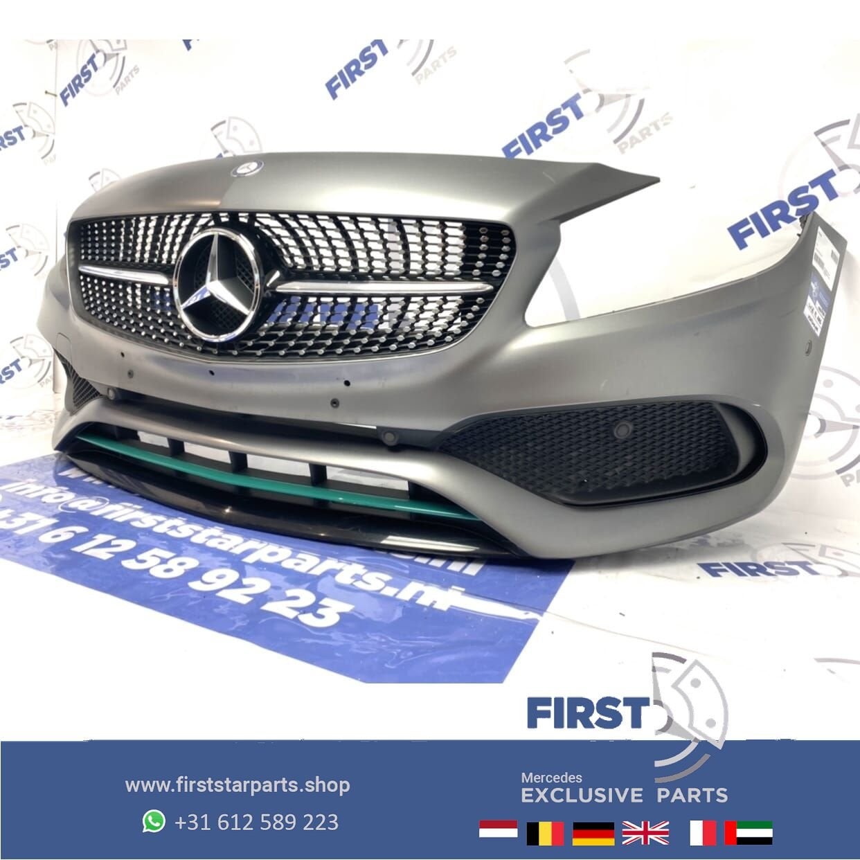 W176 AMG PETRONAS EDITION VOORBUMPER Mercedes A Klasse GRIJS, Gebruikt, -, Voor, Ophalen of Verzenden