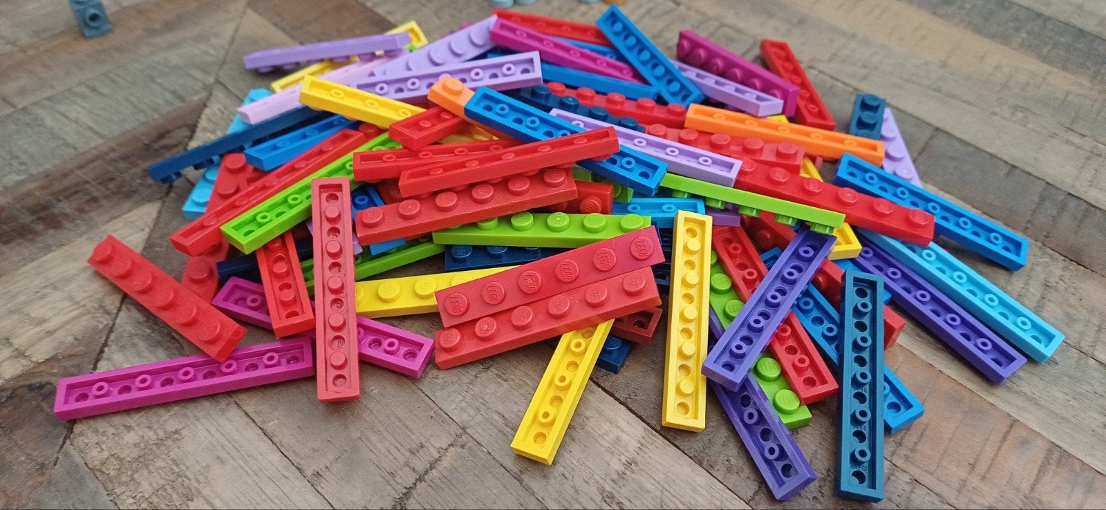 100x Lego plates 1x6 in diverse kleuren #3, Ophalen of Verzenden