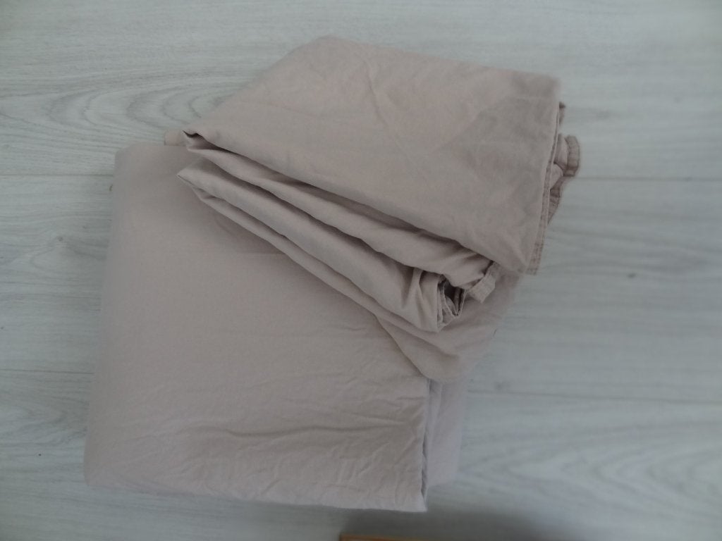 Dekbedovertrek in beige/taupe van H&M home 200 x 200, Beige, Dekbedovertrek, Katoen, Tweepersoons