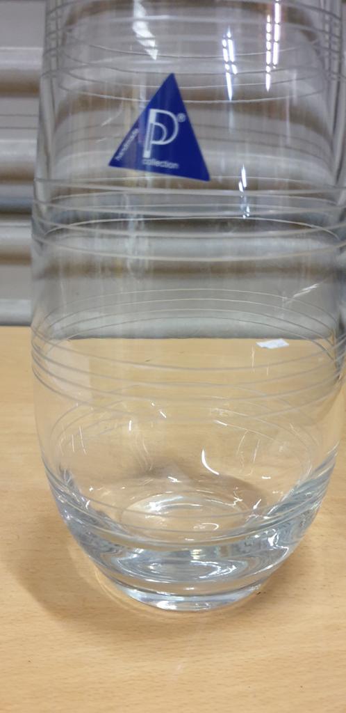 vaas glas gestreept, handgemaakt p colectie, Antiek en Kunst, Ophalen of Verzenden