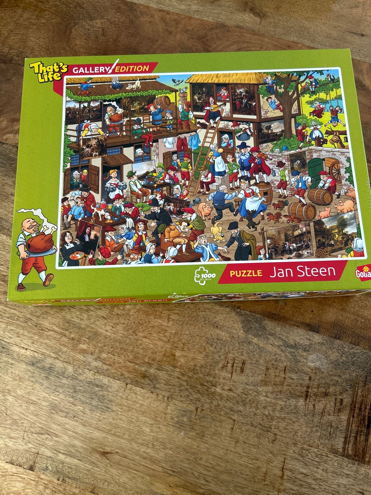 Jan Steen Puzzel - That's Life Gallery Edition 1000 stukjes, Ophalen of Verzenden, 500 t/m 1500 stukjes, Zo goed als nieuw, Legpuzzel