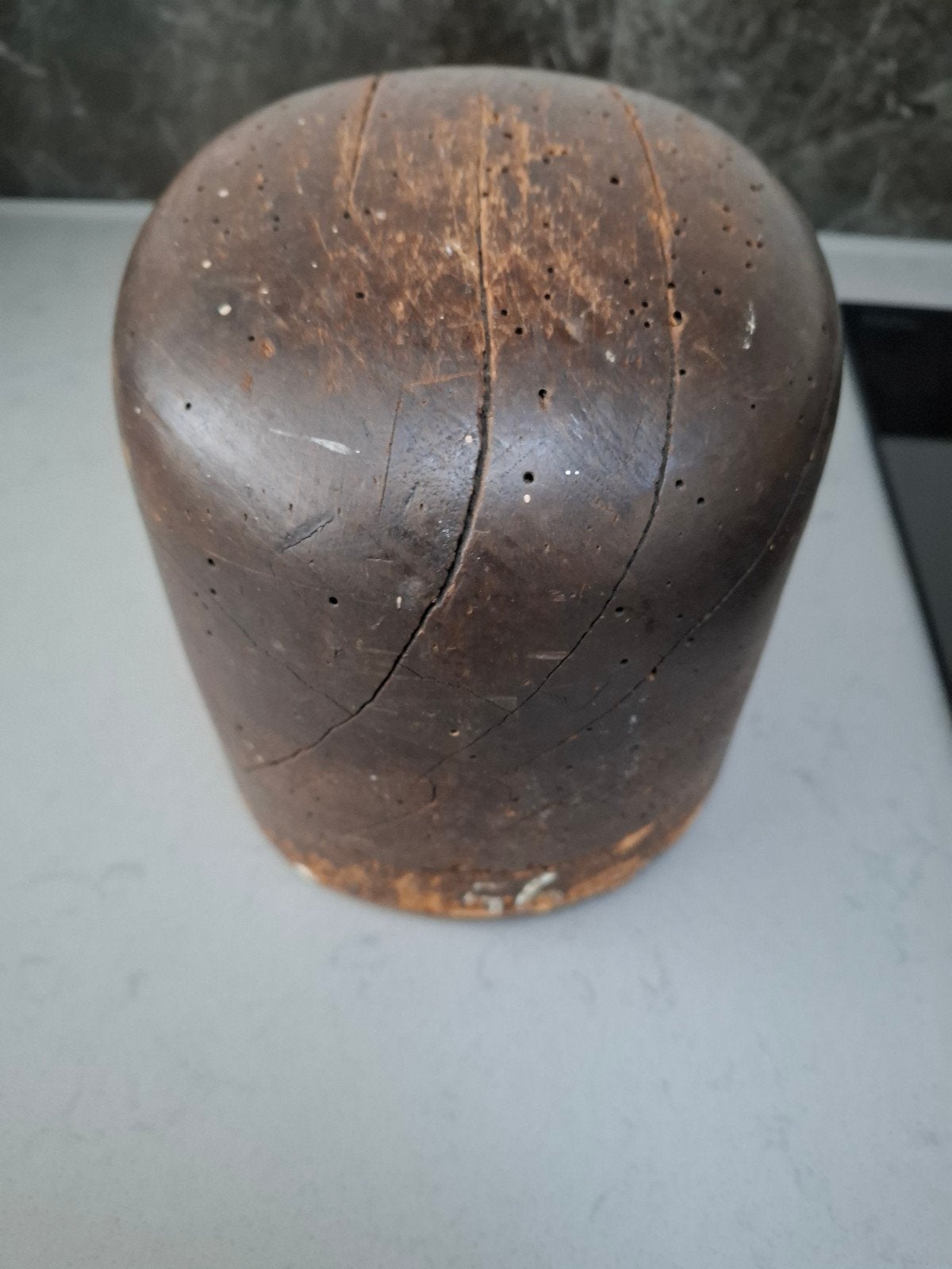Antieke houten hoedenmal - Maat 56, Ophalen of Verzenden