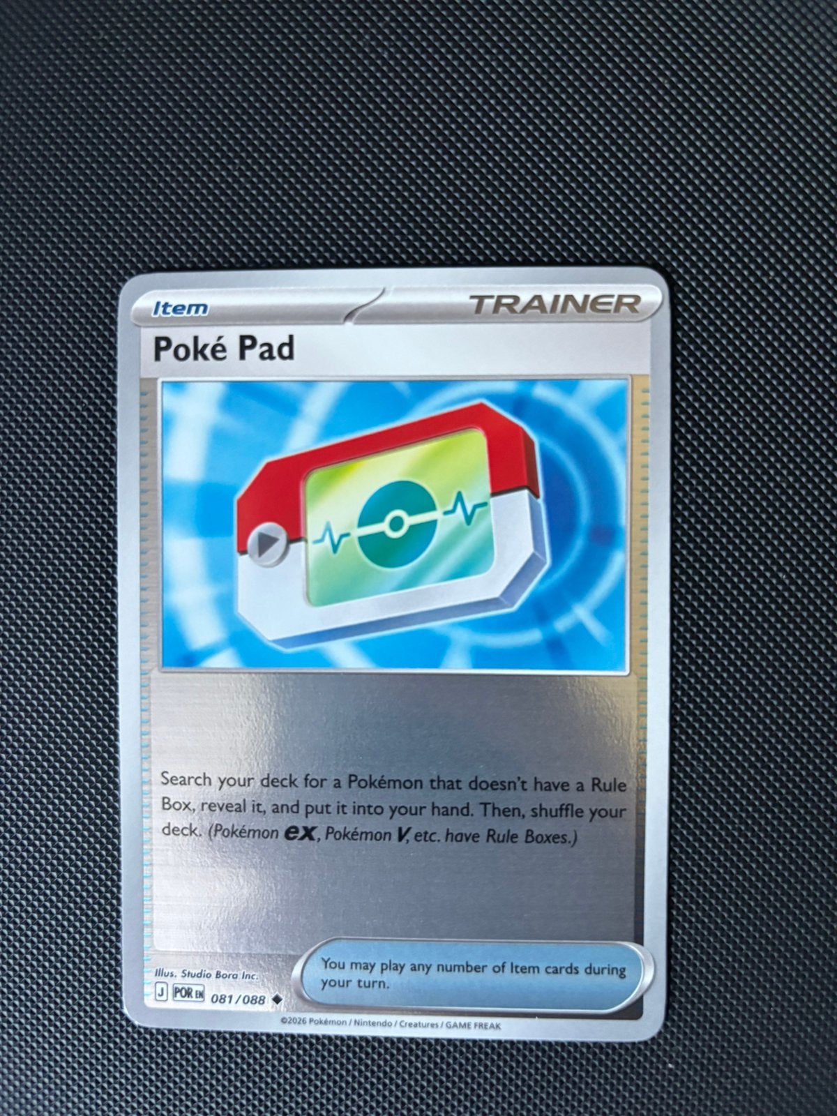 Poke pad 081/088 -  reverse holo (2x beschikbaar), Ophalen of Verzenden, Zo goed als nieuw