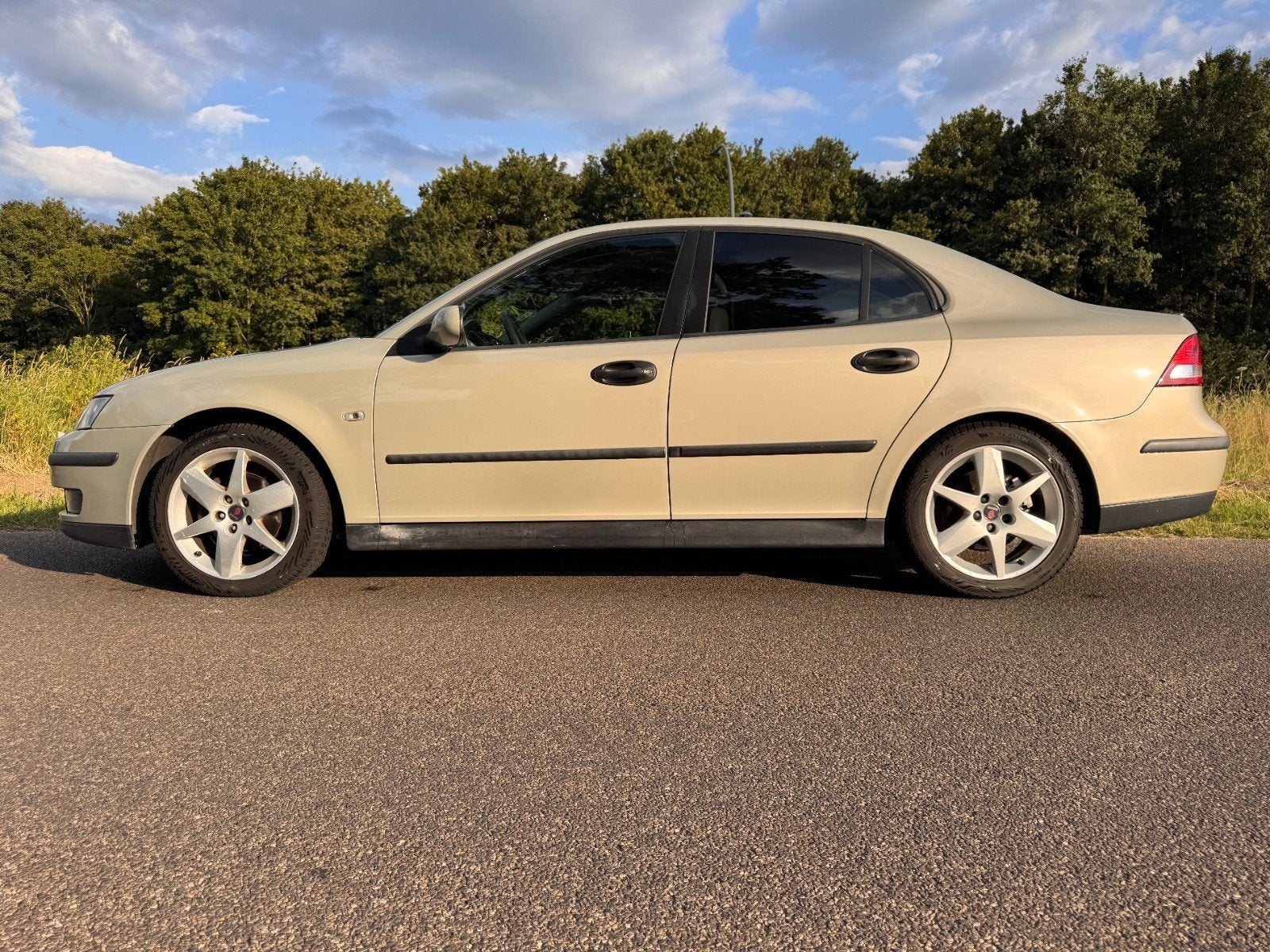 Saab 9-3 2.0 T Sport Sedan 2007 195pk, Auto's, Beige, 4 cilinders, Leder en Stof, Beige