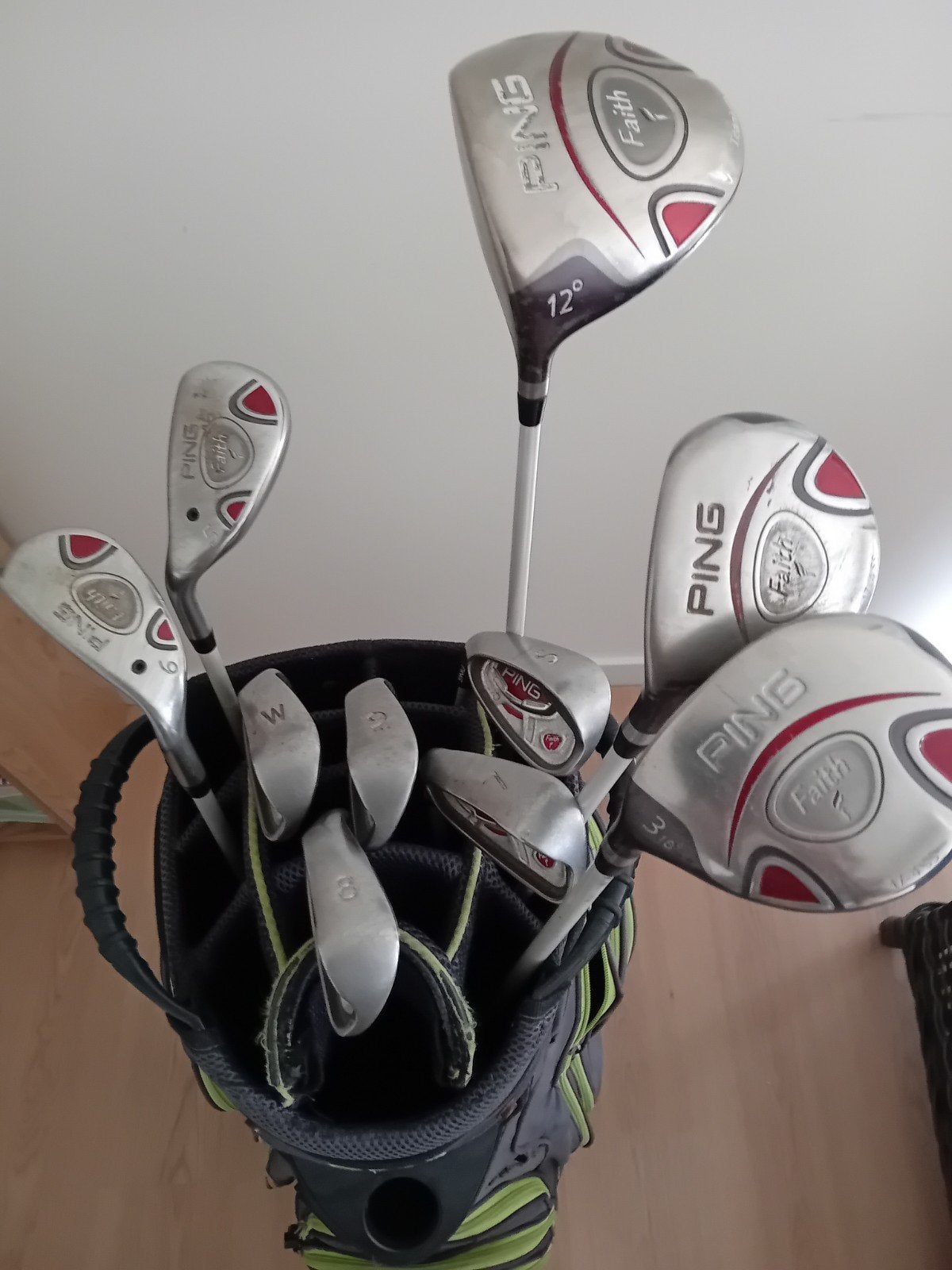 Complete PING Faith golfset linkshandig voor dames (Ultra Li, Ophalen, Gebruikt, Set, Ping